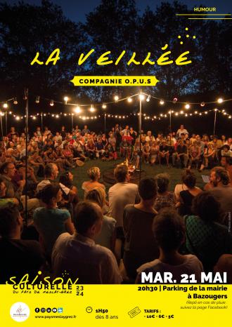 HUMOUR "La Veillée" - MARDI 21 MAI - Changement de lieu !